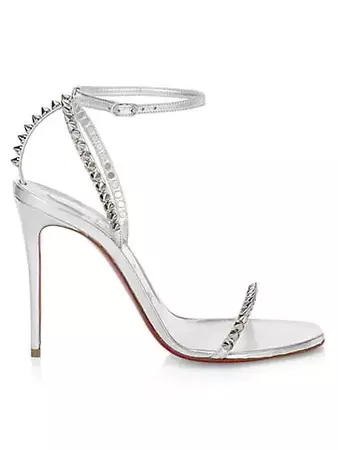 Shop Christian Louboutin Spikoo 100 PVC Ankle-Strap Sandals | Saks Fifth Avenue