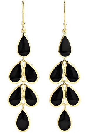Ippolita | Polished Rock Candy 18-karat gold onyx earrings | NET-A-PORTER.COM