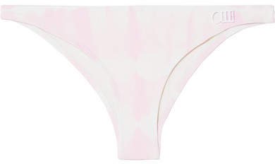 The Rachel Tie-dyed Bikini Briefs - Pastel pink