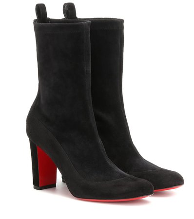 CHRISTIAN LOUBOUTIN Gena 85 suede ankle boots