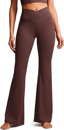 Sunzel Womens Flare Leggings with Tummy Control Crossover Waist and Wide Leg