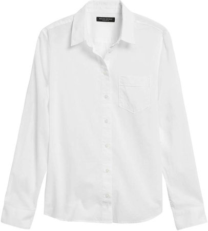 Petite Quinn Straight-Fit Cotton-Linen Shirt