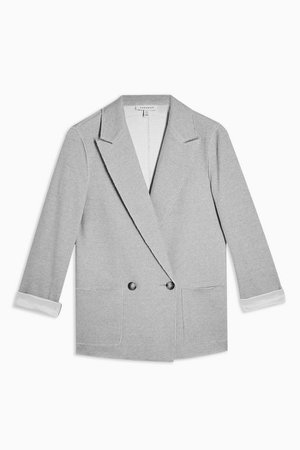 Raw Edge Jersey Double Breasted Blazer | Topshop