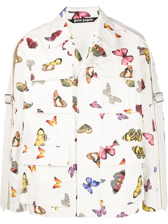 Palm Angels Butterfly Print Field Jacket Ss20 | Farfetch.com