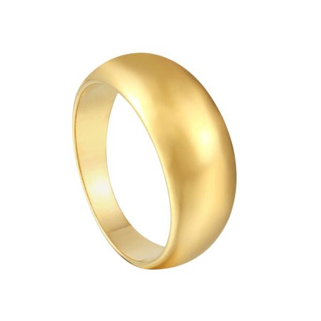 18Ct Gold Vermeil Chunky Domed Cigar Ring | SEOL + GOLD | Wolf & Badger