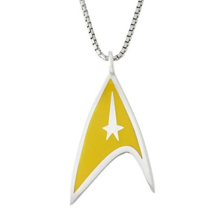 STAR TREK 50th Delta Enamel Necklace - Yellow Command – RockLove Jewelry