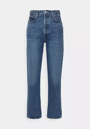AGOLDE Dame distressed high-rise wide-leg jeans - Búsqueda de Google