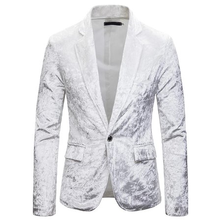 white velvet blazer 1