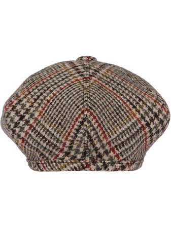 Shop Miu Miu plaid Shetland wool beret with Express Delivery - FARFETCH