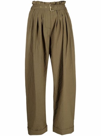 Balmain high-waist Paperbag Tailored Trousers - Farfetch