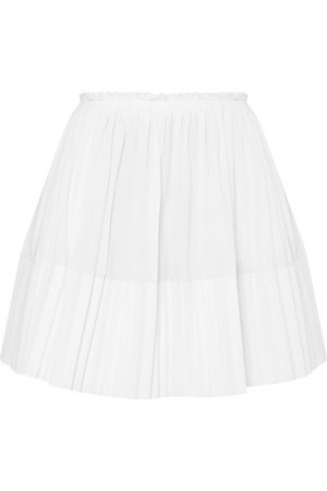 Chloé | Pleated cotton-poplin mini skirt |