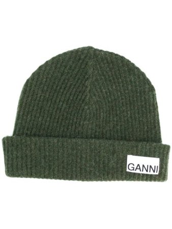 GANNI ribbed-knit Hat - Farfetch