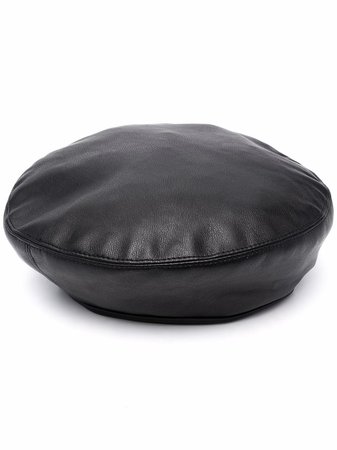 STAND STUDIO faux-leather Beret - Farfetch