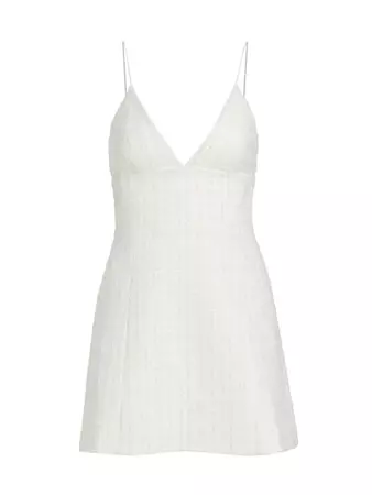Shop Alice + Olivia Carli Tweed Minidress | Saks Fifth Avenue
