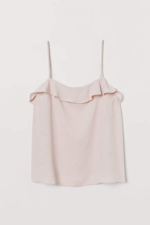 Camisole Top with Flounce - Pink