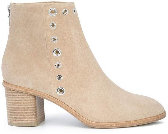 eyelet detail zipped boots