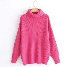 hot pink turtleneck sweater - Google Search