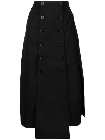Rokh Button Detail Panelled Skirt - Farfetch