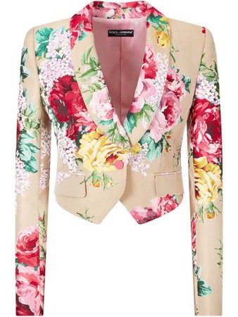 Farfetch Dolce & Gabbana floral-print Spencer jacket