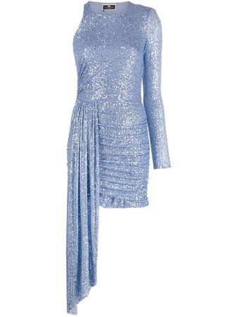 Elisabetta Franchi Asymmetric Sequinned Dress - Farfetch