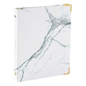 Russell + Hazel Marble Mini Three-Ring Binder | The Container Store