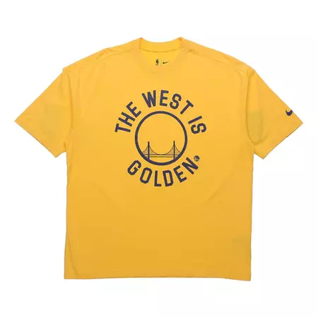 Nike Golden State Warriors NBA Short Sleeve Yellow AT2322-728 - KICKS CREW