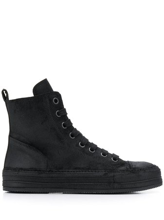 Ann Demeulemeester Distressed High-Top Sneakers