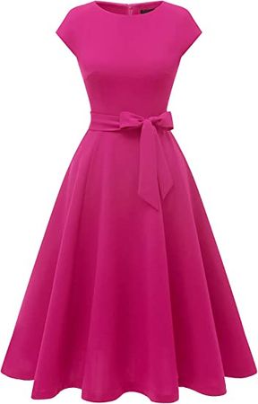 Amazon.com: DRESSTELLS Women Vintage Cocktail Dresses, Modest Bridesmaid Dress, Formal Prom Tea Dress : Clothing, Shoes & Jewelry