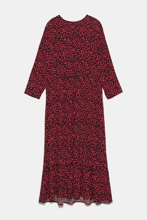 PRINT DRESS - NEW IN-WOMAN | ZARA United States black red