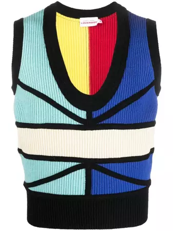 Charles Jeffrey Loverboy colour-block Knitted Vest - Farfetch