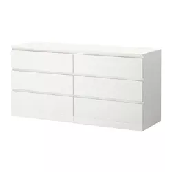 MALM 6-drawer dresser - white - IKEA