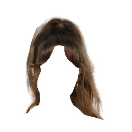 brown hair curtain bangs high messy ponytail hairstyle