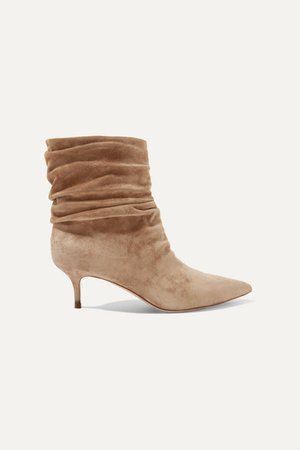 Cecile 55 Suede Ankle Boots - Mushroom