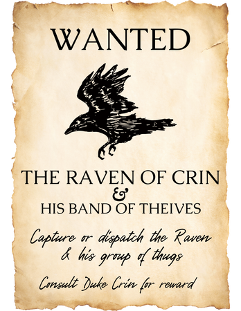 Raven of Crin wanted poster