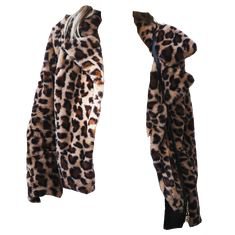 leopard printed jacket fur