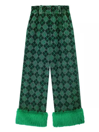 Boa Argyle Casual Wide-Pants - Valleyouth – ARCANA ARCHIVE