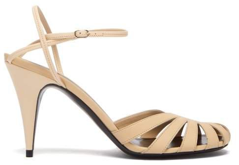 Tango Cut Out Leather Sandals - Womens - Cream
