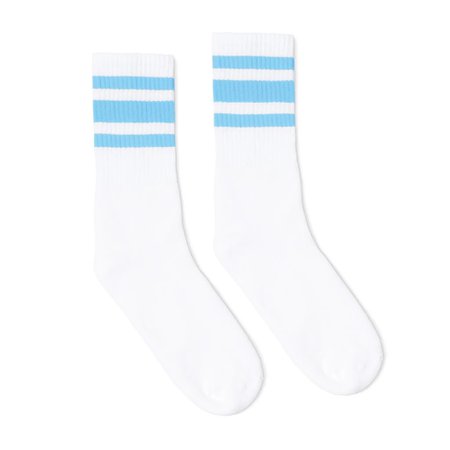 blue striped socks