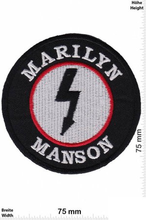 Marilyn Manson Silver Patch Badge Embroidered Iron on Applique | Etsy