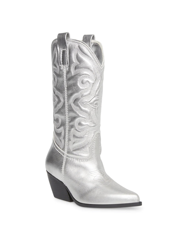 silver cowboy boots