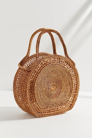 Risa Straw Circle Handbag | Urban Outfitters