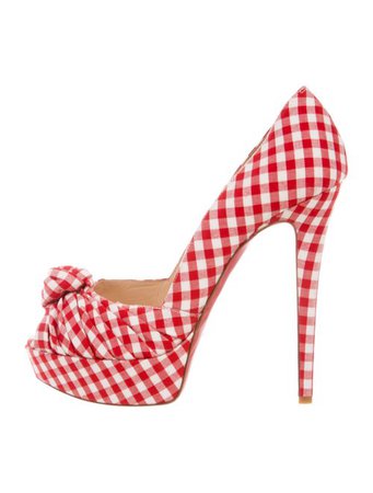 Christian Louboutin Greissimo Gingham Pumps - Shoes - CHT126552 | The RealReal