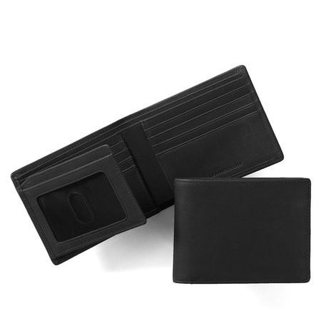 Bifold Wallet with Flap | Full Grain German Leather Black Oil