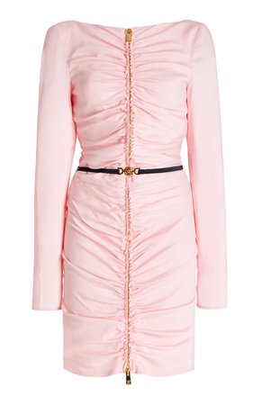 Ruched Georgette Mini Dress By Versace | Moda Operandi
