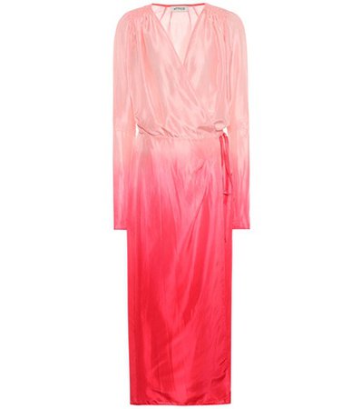 Silk organza wrap dress