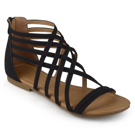 Brinley Co. - Brinley Co. Wide Width Strappy Gladiator Flat Sandals (Women's) - Walmart.com - Walmart.com