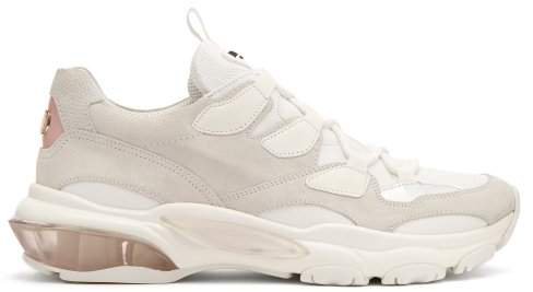 Bounce Low Top Leather Trainers - Womens - White