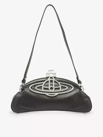 VIVIENNE WESTWOOD - Amber logo-hardware leather clutch bag | Selfridges.com