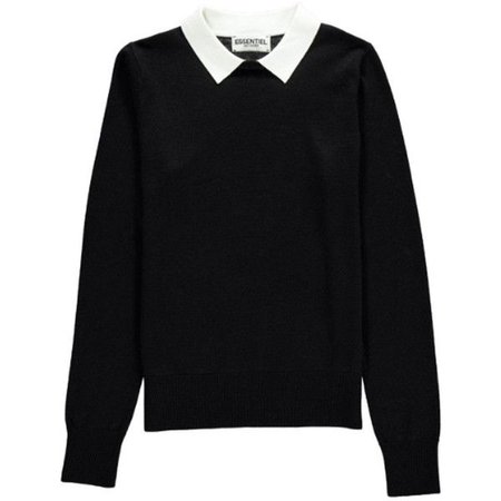 collar sweater black women - Google Search