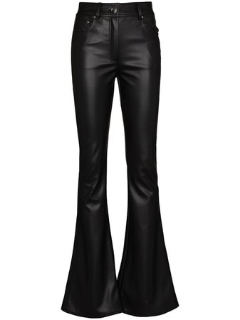 Shop STAND STUDIO Virginia flared faux-leather trousers with Express Delivery - FARFETCH